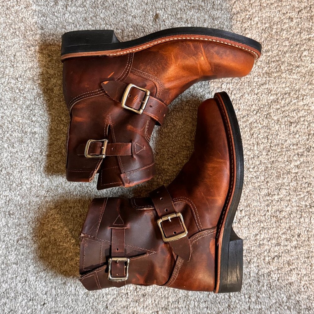 MINT+++ Chippewa engineer boots size 37.5 BEAUTIFUL PATINA!